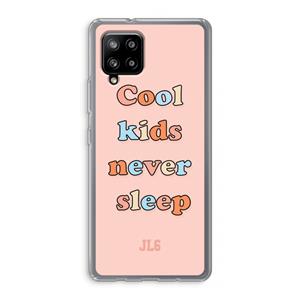 CaseCompany Cool Kids Never Sleep: Samsung Galaxy A42 5G Transparant Hoesje