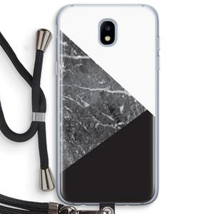 CaseCompany Combinatie marmer: Samsung Galaxy J5 (2017) Transparant Hoesje met koord