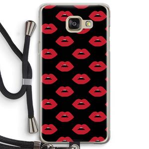 CaseCompany Lips: Samsung Galaxy A5 (2016) Transparant Hoesje met koord