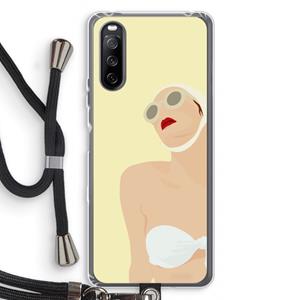 CaseCompany Summer: Sony Sony Xperia 10 III Transparant Hoesje met koord
