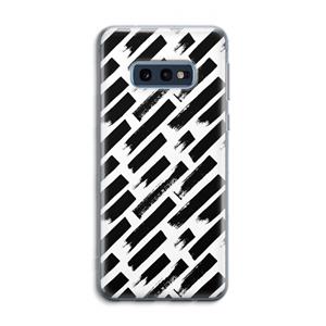 CaseCompany Zwarte vegen: Samsung Galaxy S10e Transparant Hoesje