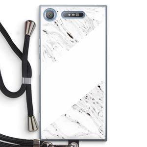 CaseCompany Biggest stripe: Sony Xperia XZ1 Transparant Hoesje met koord