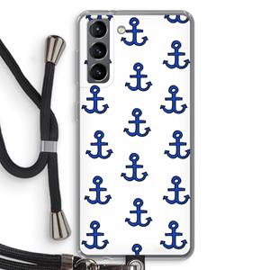 CaseCompany Ankers: Samsung Galaxy S21 Transparant Hoesje met koord