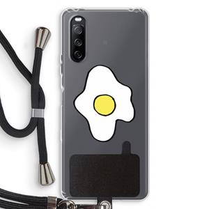 CaseCompany Spiegelei: Sony Sony Xperia 10 III Transparant Hoesje met koord