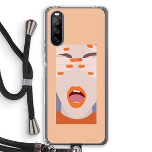 CaseCompany Surprise: Sony Sony Xperia 10 III Transparant Hoesje met koord