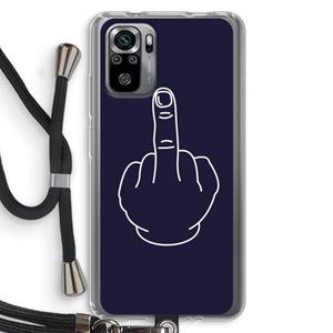 CaseCompany F**k U: Xiaomi Redmi Note 10S Transparant Hoesje met koord