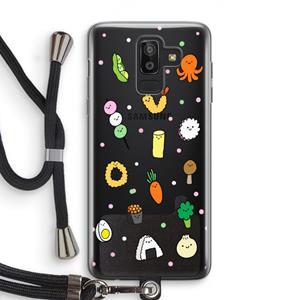 CaseCompany Happy bento friends: Samsung Galaxy J8 (2018) Transparant Hoesje met koord