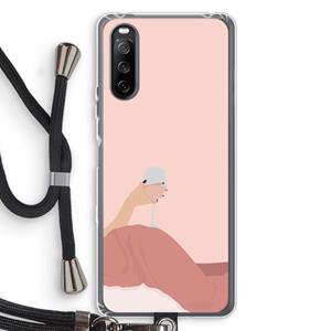 CaseCompany Wine: Sony Sony Xperia 10 III Transparant Hoesje met koord