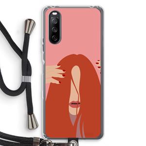 CaseCompany Woke up like this: Sony Sony Xperia 10 III Transparant Hoesje met koord