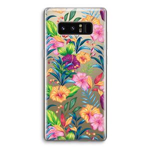CaseCompany Tropisch 2: Samsung Galaxy Note 8 Transparant Hoesje