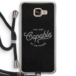 CaseCompany Capable: Samsung Galaxy A5 (2016) Transparant Hoesje met koord
