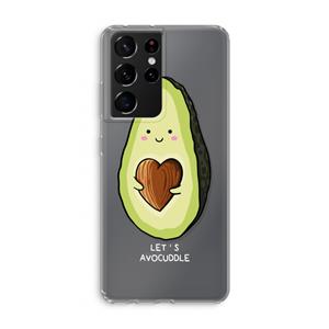 CaseCompany Avocuddle: Samsung Galaxy S21 Ultra Transparant Hoesje