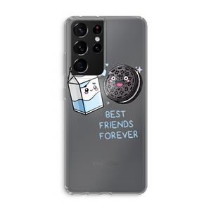 CaseCompany Best Friend Forever: Samsung Galaxy S21 Ultra Transparant Hoesje