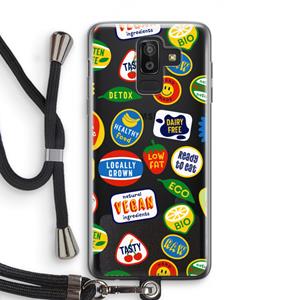 CaseCompany Fruitsticker: Samsung Galaxy J8 (2018) Transparant Hoesje met koord
