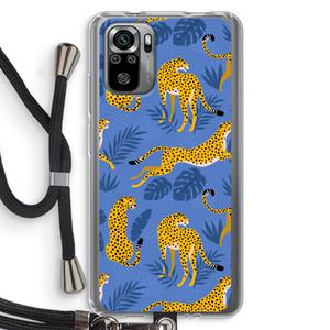CaseCompany Luipaard: Xiaomi Redmi Note 10S Transparant Hoesje met koord