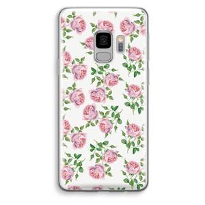 CaseCompany Kleine roosjes: Samsung Galaxy S9 Transparant Hoesje