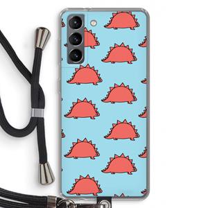 CaseCompany Dinosawrr: Samsung Galaxy S21 Transparant Hoesje met koord