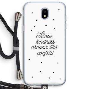 CaseCompany Confetti: Samsung Galaxy J5 (2017) Transparant Hoesje met koord