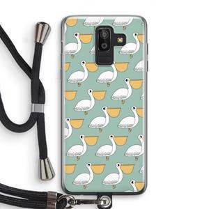 CaseCompany Pelican: Samsung Galaxy J8 (2018) Transparant Hoesje met koord