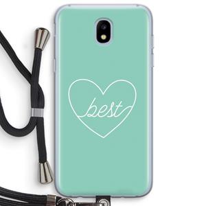 CaseCompany Best heart pastel: Samsung Galaxy J5 (2017) Transparant Hoesje met koord