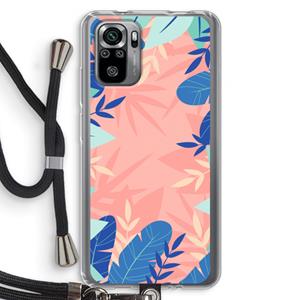 CaseCompany Tropisch: Xiaomi Redmi Note 10S Transparant Hoesje met koord