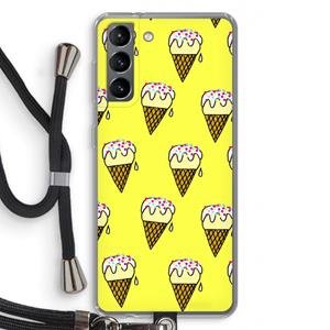 CaseCompany Isjes: Samsung Galaxy S21 Transparant Hoesje met koord