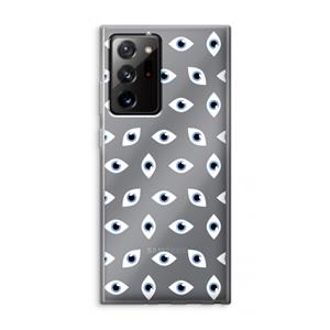 CaseCompany Eyes pattern: Samsung Galaxy Note 20 Ultra / Note 20 Ultra 5G Transparant Hoesje