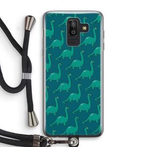 CaseCompany Diplodocus: Samsung Galaxy J8 (2018) Transparant Hoesje met koord