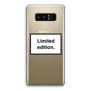CaseCompany Limited edition: Samsung Galaxy Note 8 Transparant Hoesje