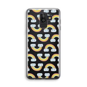 CaseCompany Regenboog: Samsung Galaxy J8 (2018) Transparant Hoesje