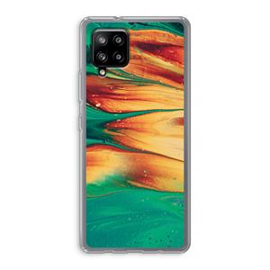 CaseCompany Green Inferno: Samsung Galaxy A42 5G Transparant Hoesje