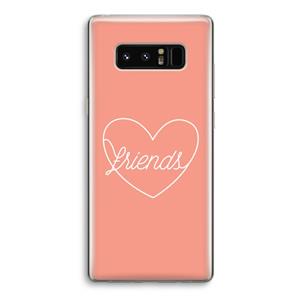 CaseCompany Friends heart: Samsung Galaxy Note 8 Transparant Hoesje