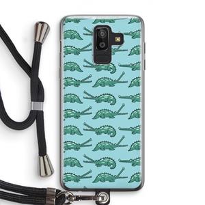 CaseCompany Kroko: Samsung Galaxy J8 (2018) Transparant Hoesje met koord
