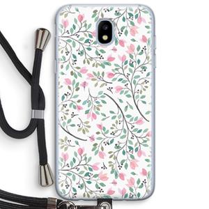 CaseCompany Sierlijke bloemen: Samsung Galaxy J5 (2017) Transparant Hoesje met koord