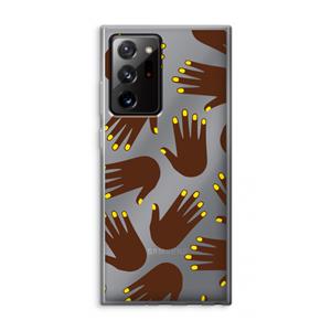CaseCompany Hands dark: Samsung Galaxy Note 20 Ultra / Note 20 Ultra 5G Transparant Hoesje