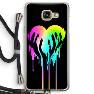 CaseCompany Hold My Heart: Samsung Galaxy A5 (2016) Transparant Hoesje met koord