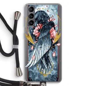 CaseCompany Golden Raven: Samsung Galaxy S21 Transparant Hoesje met koord