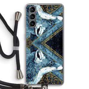 CaseCompany Golden Fox: Samsung Galaxy S21 Transparant Hoesje met koord