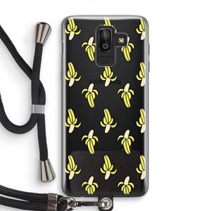 CaseCompany Bananas: Samsung Galaxy J8 (2018) Transparant Hoesje met koord