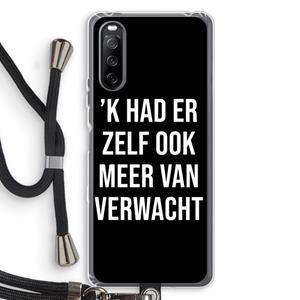 CaseCompany Meer verwacht - Zwart: Sony Sony Xperia 10 III Transparant Hoesje met koord
