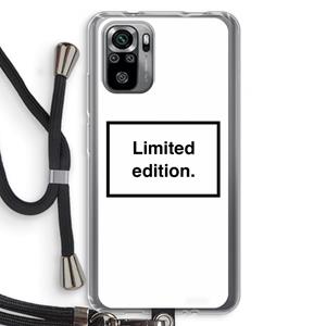 CaseCompany Limited edition: Xiaomi Redmi Note 10S Transparant Hoesje met koord