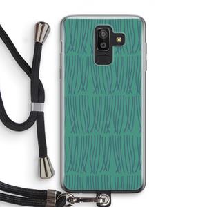 CaseCompany Swirls: Samsung Galaxy J8 (2018) Transparant Hoesje met koord