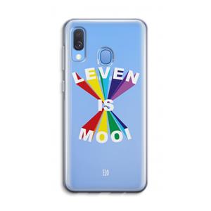 CaseCompany Het Leven Is Mooi: Samsung Galaxy A40 Transparant Hoesje