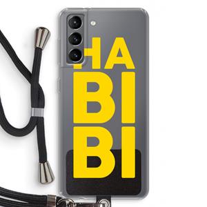 CaseCompany Habibi Blue: Samsung Galaxy S21 Transparant Hoesje met koord