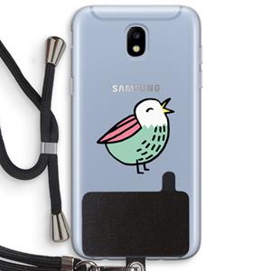 CaseCompany Birdy: Samsung Galaxy J5 (2017) Transparant Hoesje met koord