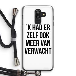 CaseCompany Meer verwacht: Samsung Galaxy J8 (2018) Transparant Hoesje met koord