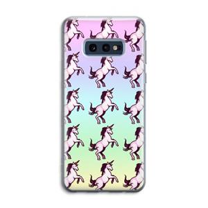 CaseCompany Musketon Unicorn: Samsung Galaxy S10e Transparant Hoesje