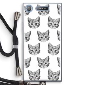 CaseCompany Kitten: Sony Xperia XZ1 Transparant Hoesje met koord