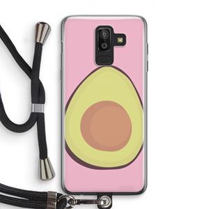 CaseCompany Avocado: Samsung Galaxy J8 (2018) Transparant Hoesje met koord
