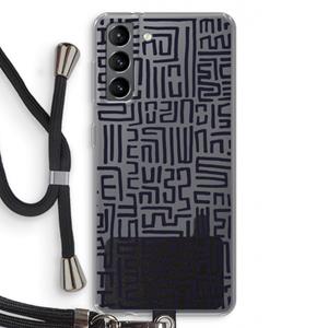 CaseCompany Moroccan Print: Samsung Galaxy S21 Transparant Hoesje met koord
